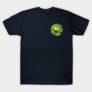 Small Cat on Green T-Shirt